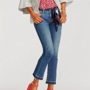 Cabi Womens Size 16 Kick It Crop Raw Hem Jeans
